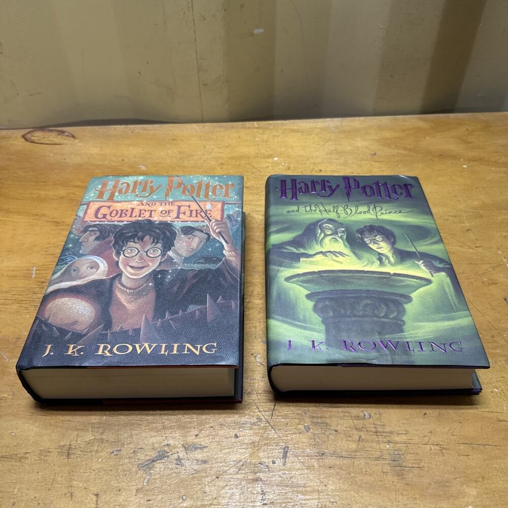 Harry Potter 2 Book Lot : Goblet Of Fire and The Half Blood Prince